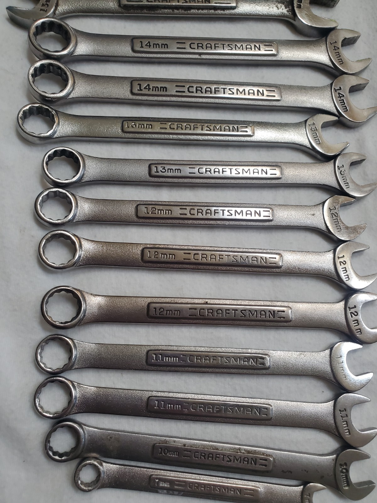 Vintage Craftsman Wrench Lot 18 Mixed Metric SAE Combination Forged In USA VA