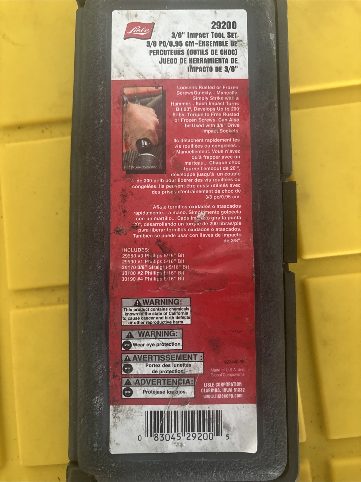 Lisle 29200 Reversible 3/8″ Drive Impact Screwdriver Set