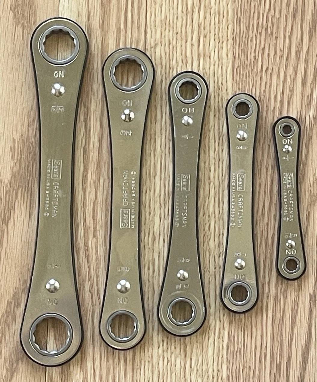CRAFTSMAN 5Pc. BOX END RATCHETING WRENCH SET~ 9-4368 W/POUCH