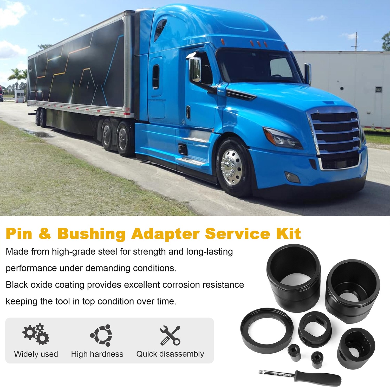 Heavy Duty Pin & Bushing Adapter Kit 15012 – Service Tool for Truck & Equipment