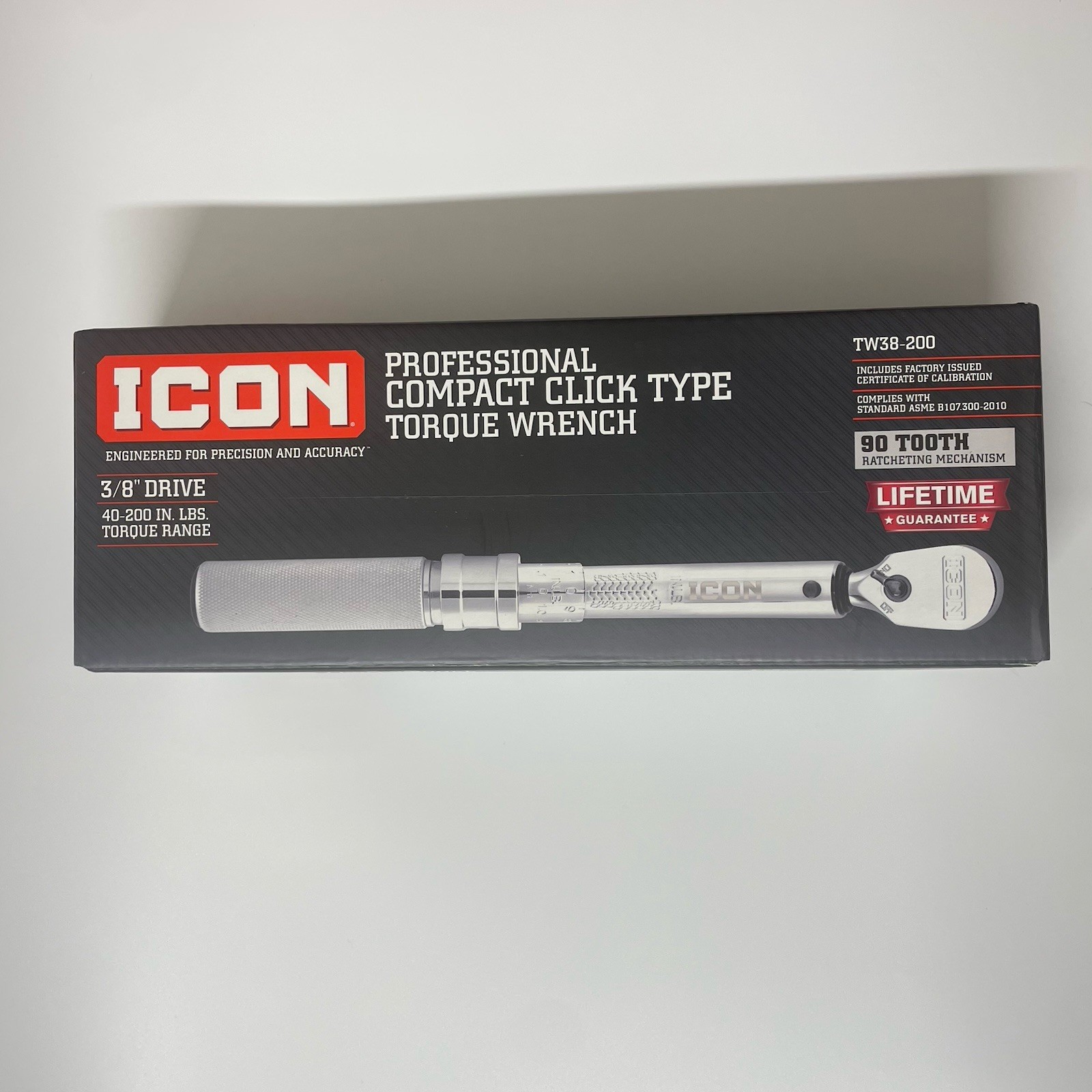 ICON Professional 3/8″ 90-Tooth Compact Torque Wrench TW38-200 – NEW!