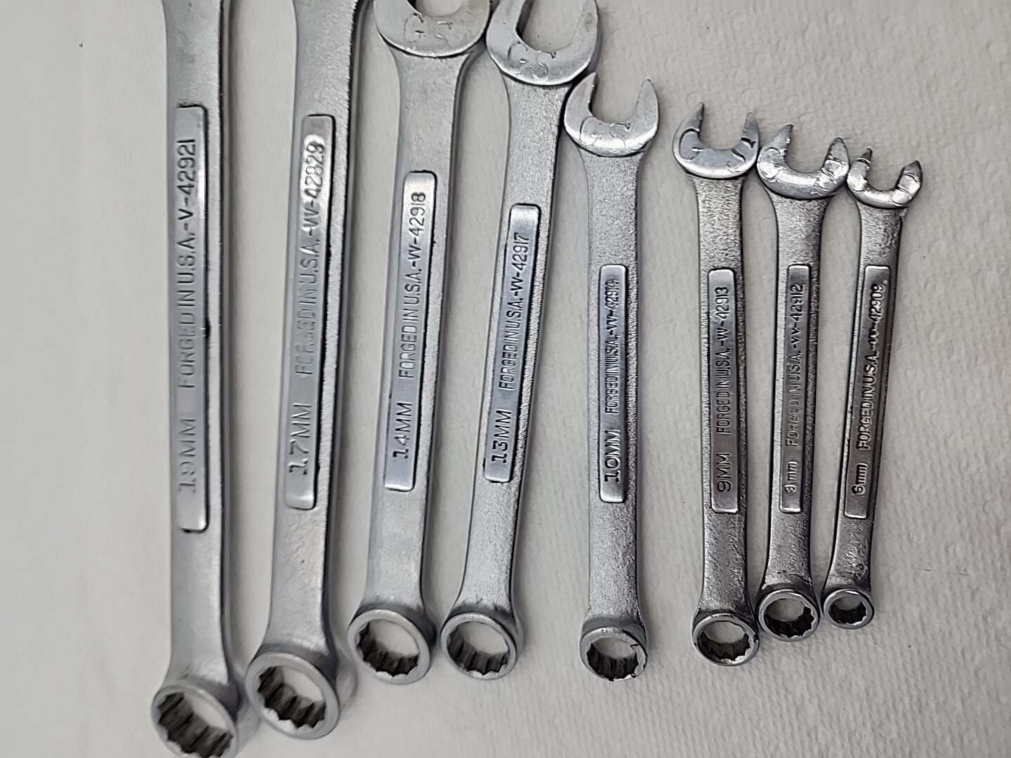 Craftsman 8pc Metric Combination Wrenches Series-V-&-VV- 19 17 14 13 10 9 8 6 MM