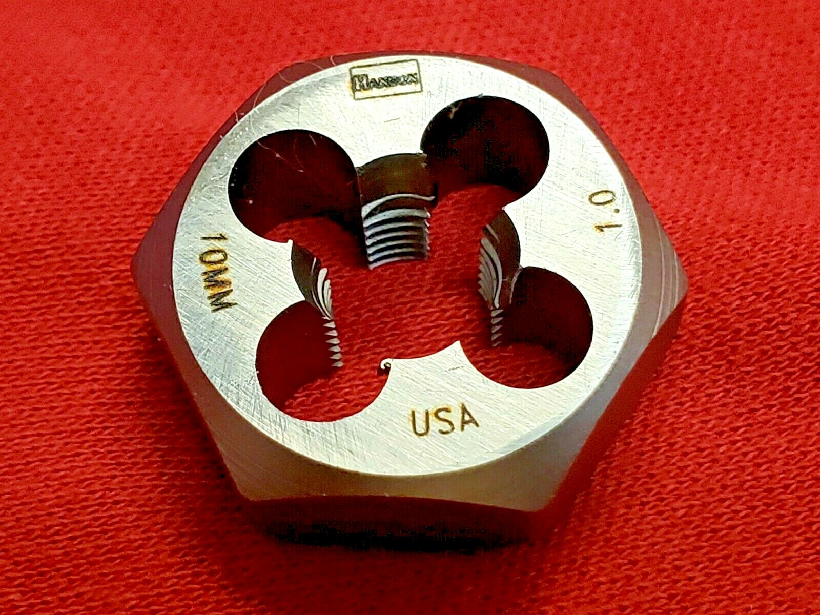 M10 X 1.0 Metric 1″ Hex Die Irwin Hanson 6638 9738 10MM CSUSA RH Carbon Steel