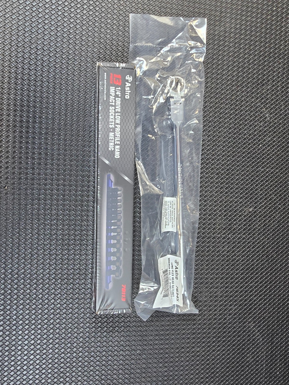 Astro Tools 78113 13 piece 1/4 drive nano impact socket set and ratchet 78345