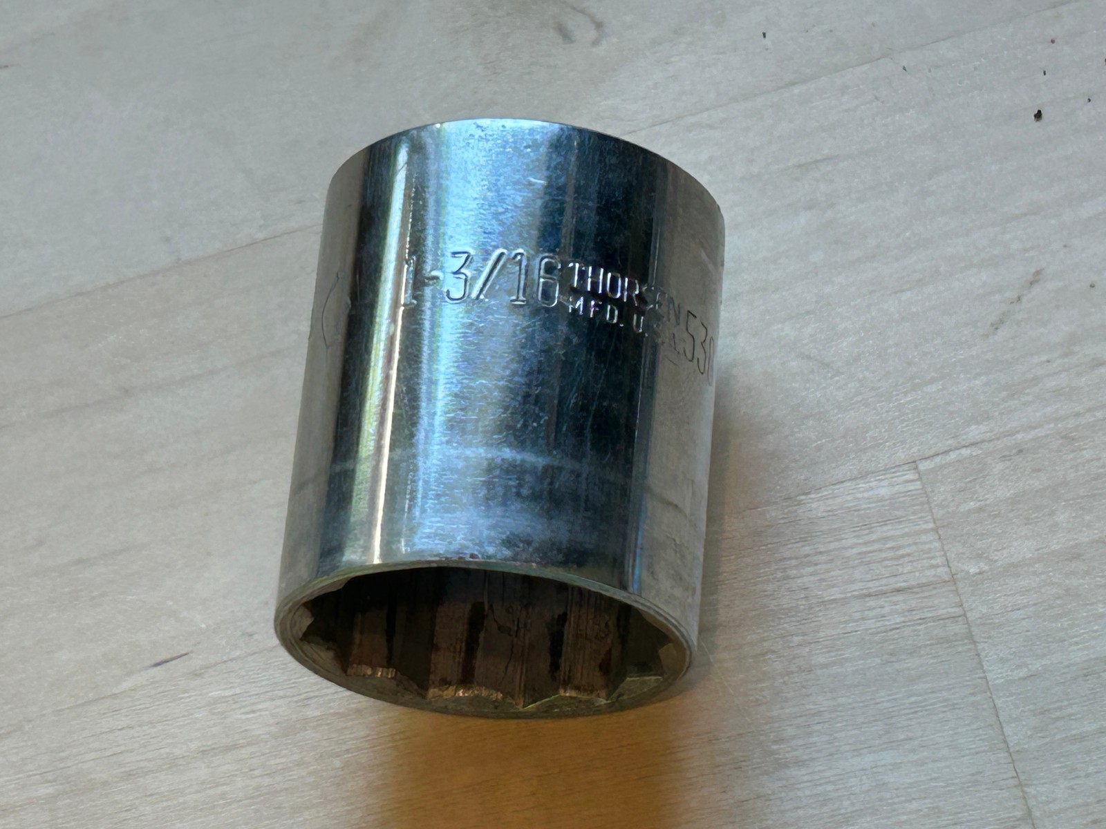 Vintage Thorsen 1-3/16″ – 12 Point Socket 1/2″ Drive – 538 – *name inscribed*