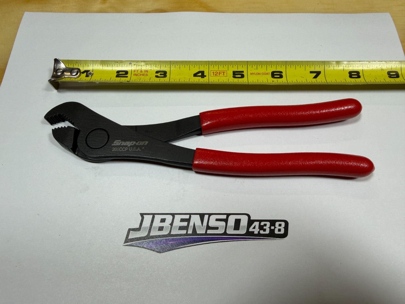 Snap-on Tools USA NEW RED Soft Grip Angle Nose Battery Terminal Pliers 208CCP