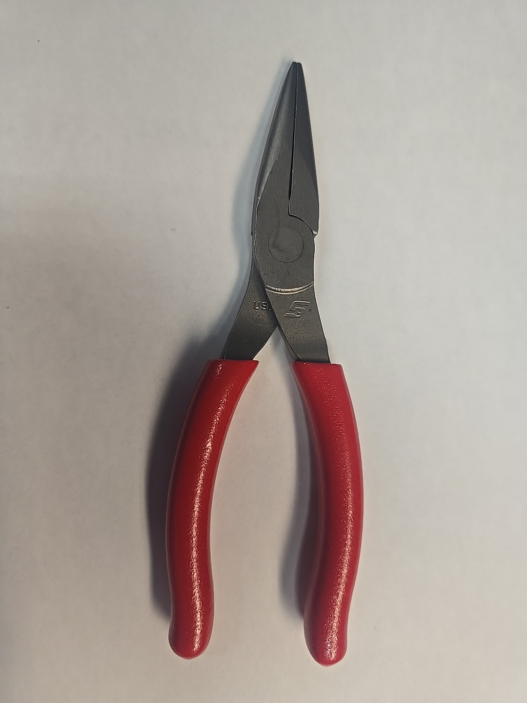 Snap on Tools USA NEW RED Soft Grip 6″ Needle Nose Pliers 95ACF