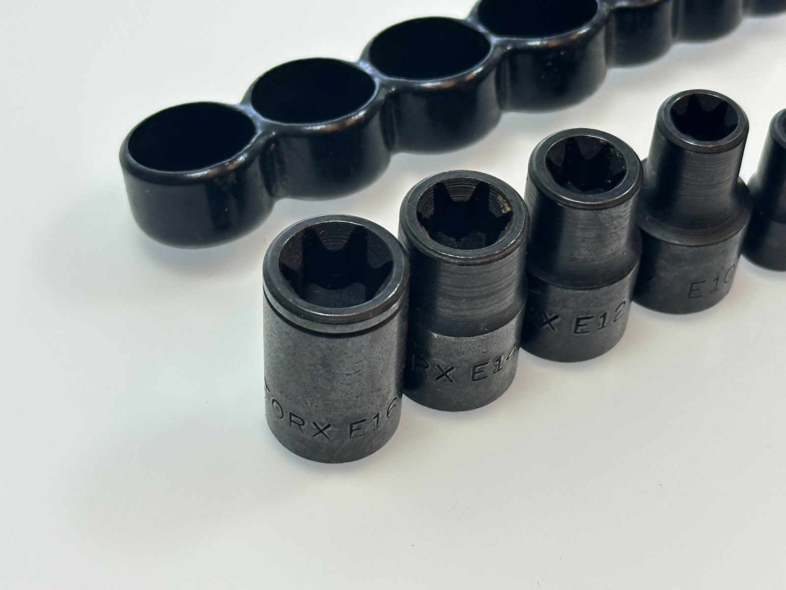 USA Made 7Pc 1/4″ 3/8” Drive Inverted E Torx E6-E16 Impact Socket Set w/ Holder