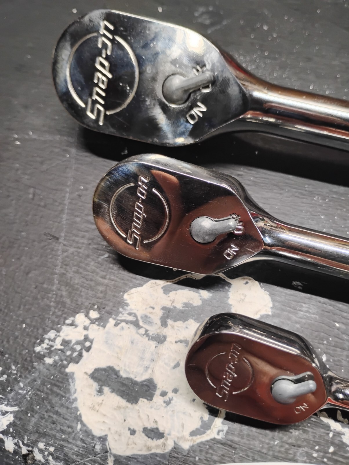 Snap-on ratchet set T72 F80 S80 1/4, 3/8, & 1/2″ drives excellent condition