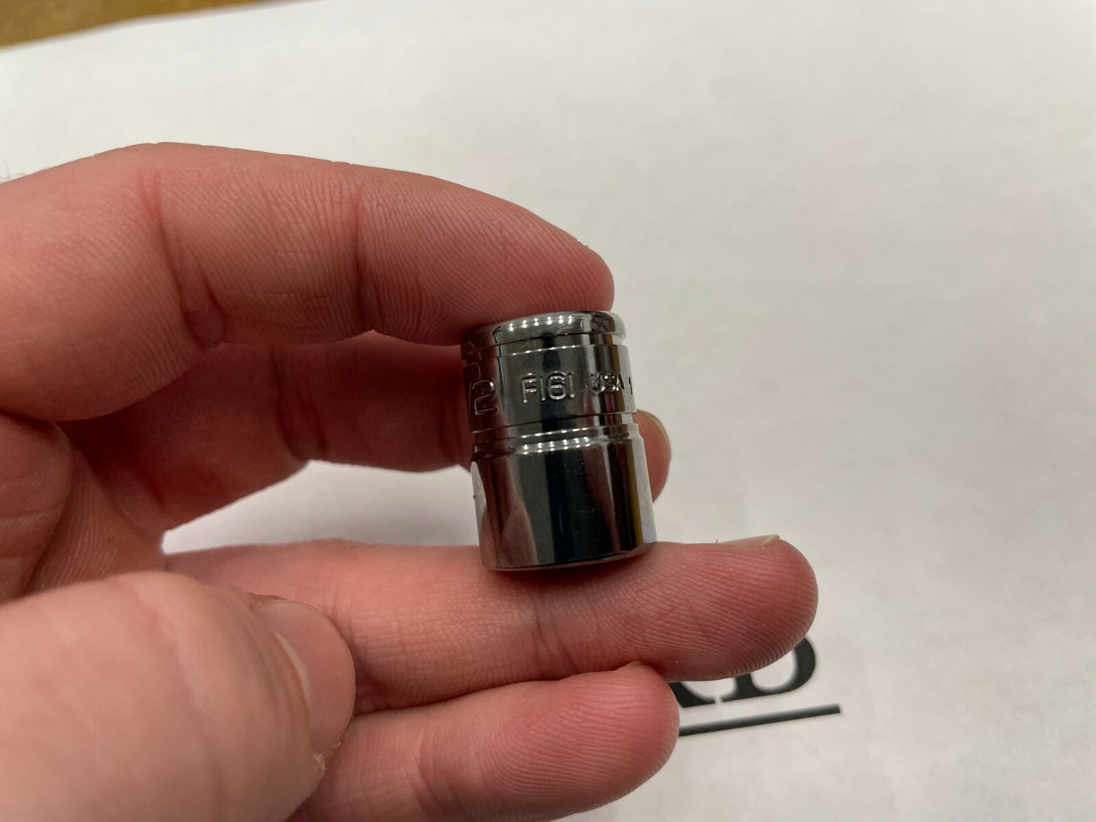 Snap-On Tools USA NEW 3/8″ Drive 1/2″ SAE 12 Point Shallow Chrome Socket F161
