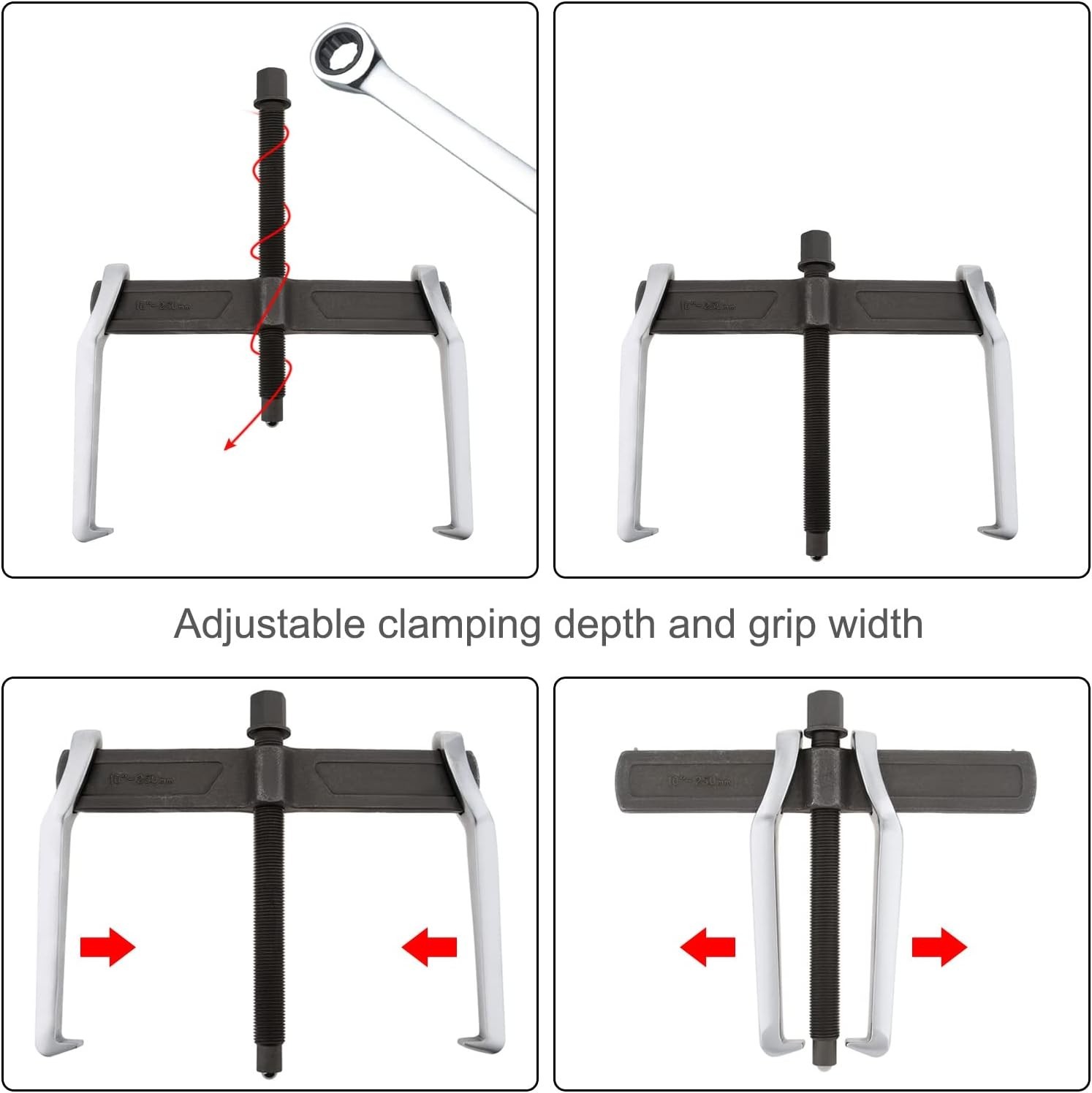 Adjustable CR-V Bearing Puller Gears, Removal Tool for External Internal Pull…