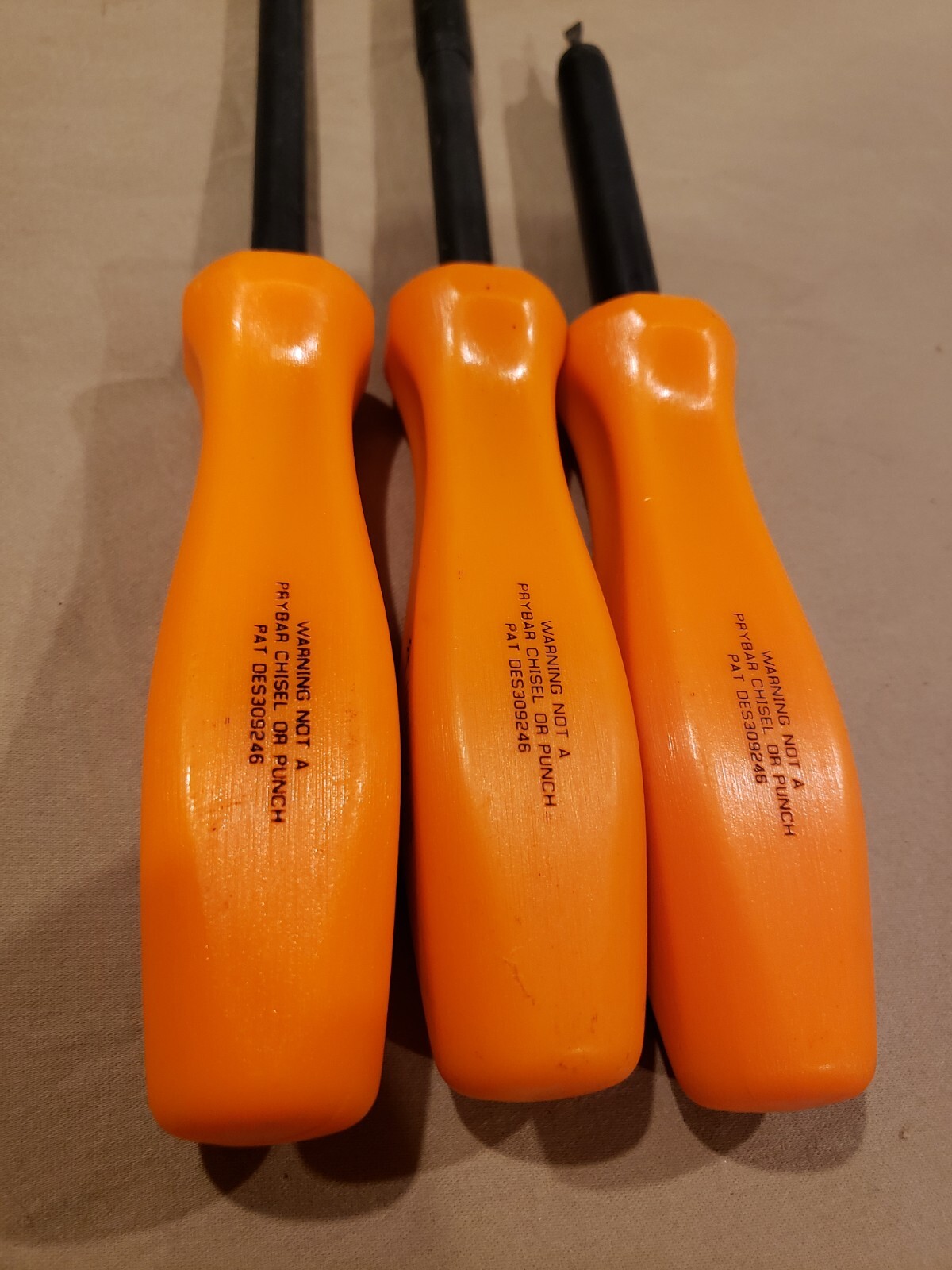 Snap On Flat Tip 1000v Non-Conductive Composite Orange Screwdriver IHT53, 59, 63