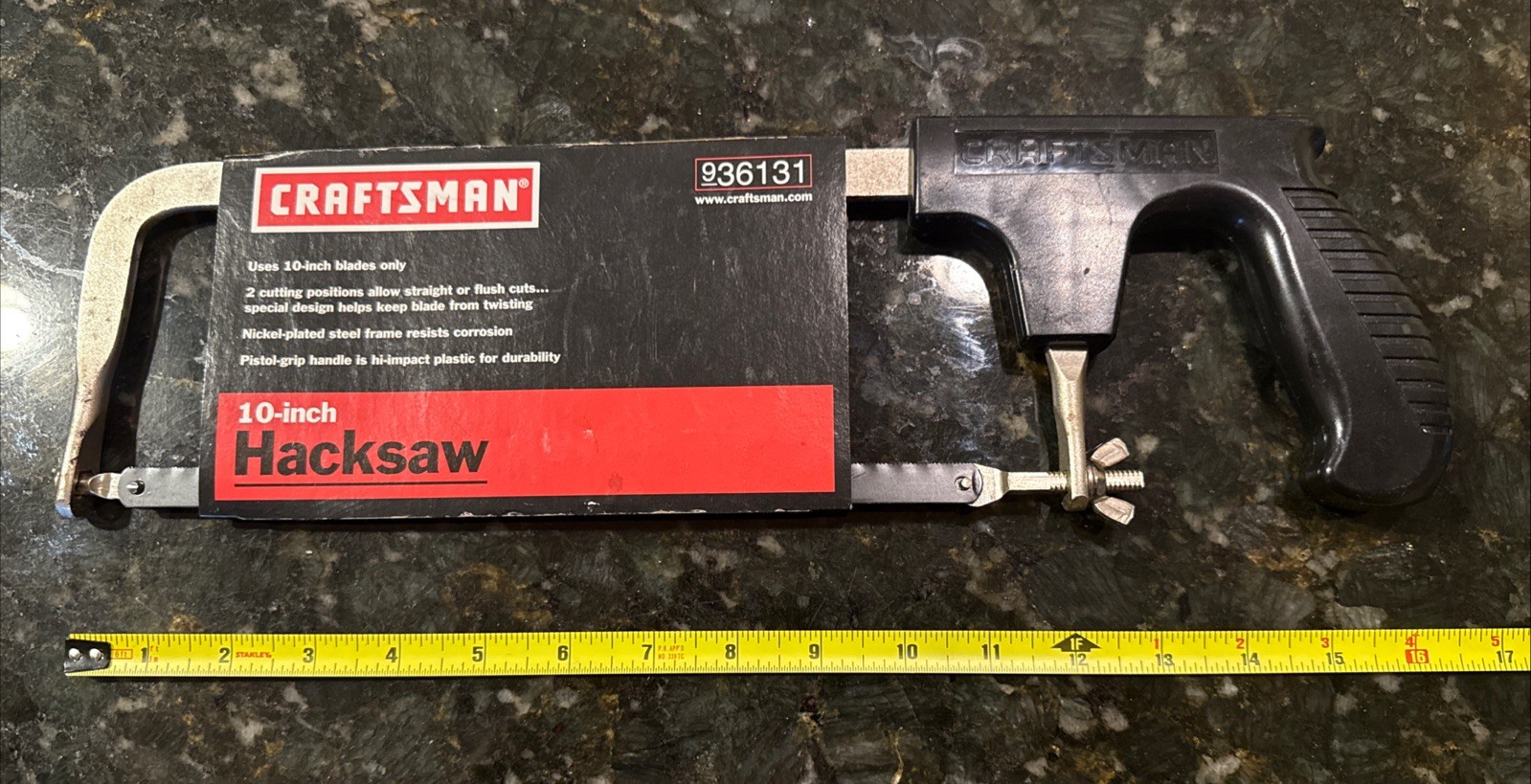 NOS Sears 36131 Craftsman 10” Hacksaw Saw 36131 Straight or Flush Cut Made USA!!