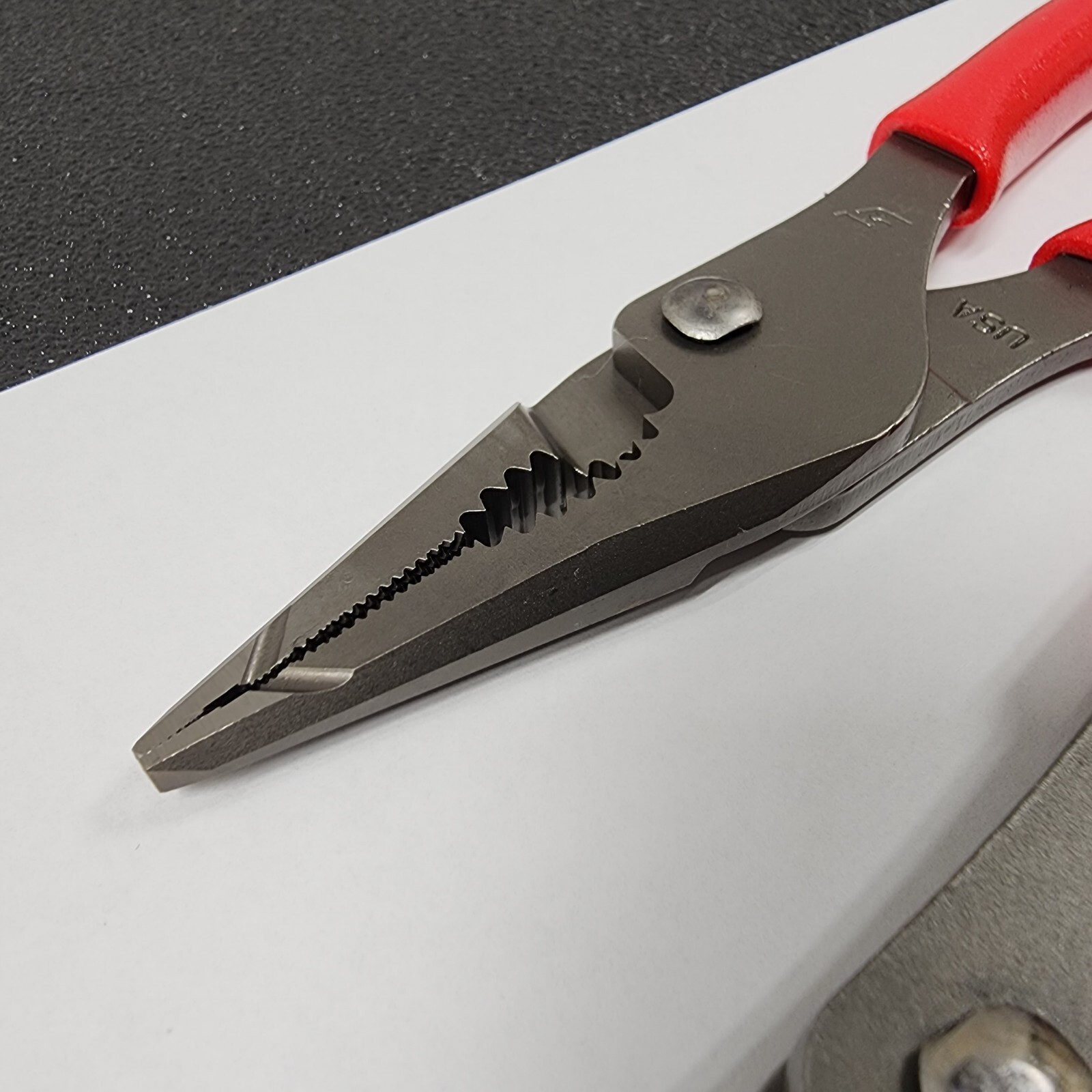 Snap-on Tools USA NEW 2pc RED 7″ & 9″ Soft Grip Long Nose Slip Joint Pliers Set