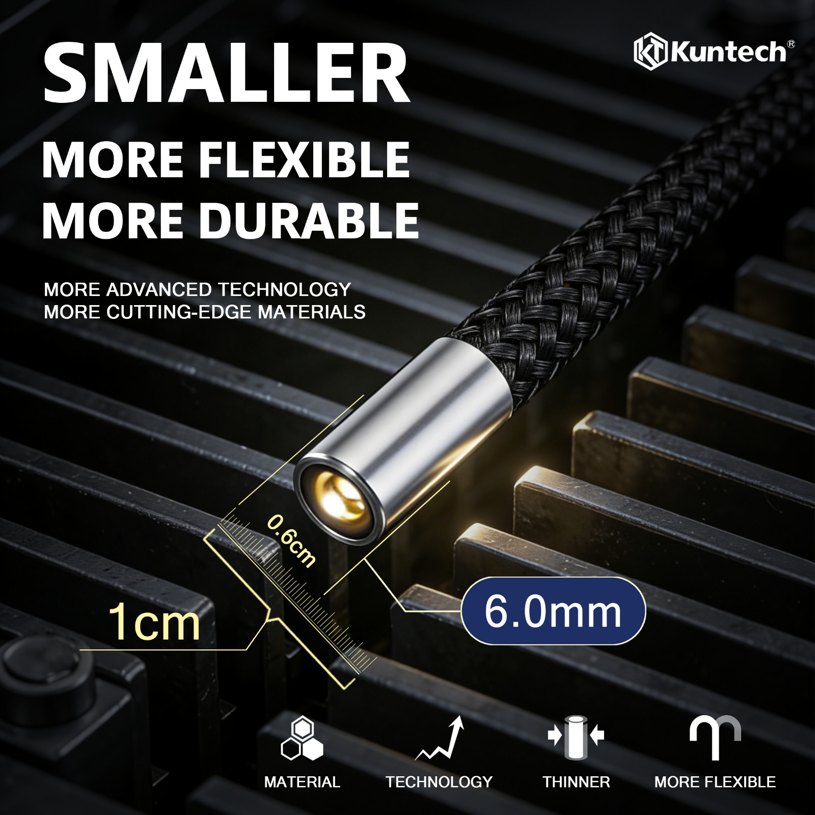 360° 4-Way 5in 1080P HD Articulating Borescope Industrial Endoscope Camera