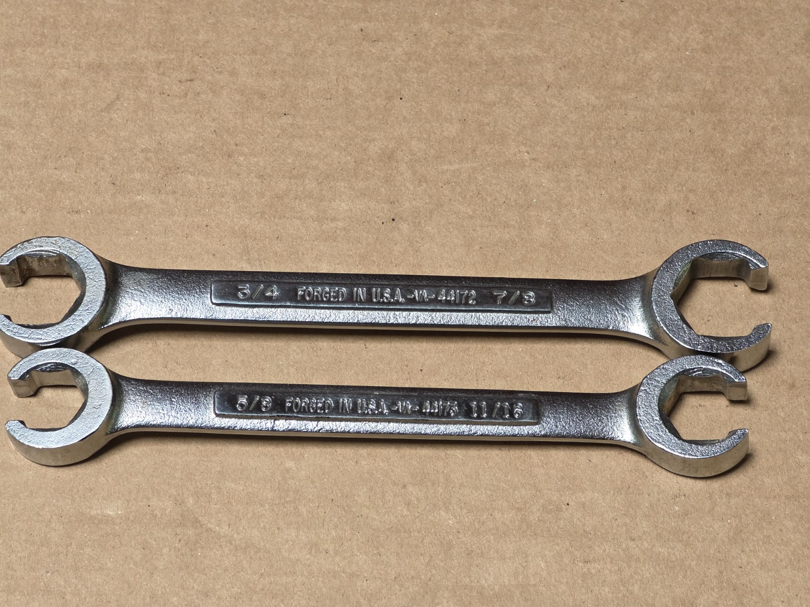 Craftsman Open End Flare Nut Wrench Set of 2 Pieces, Tubing, SAE USA EXC