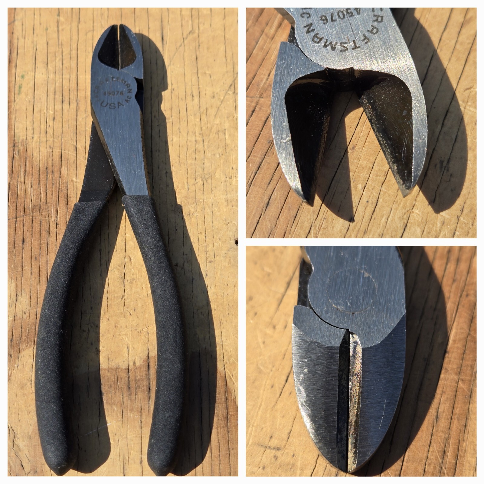 Vintage Craftsman 7in Diagonal Cutting Pliers 45076 Western Forge AC USA EUC