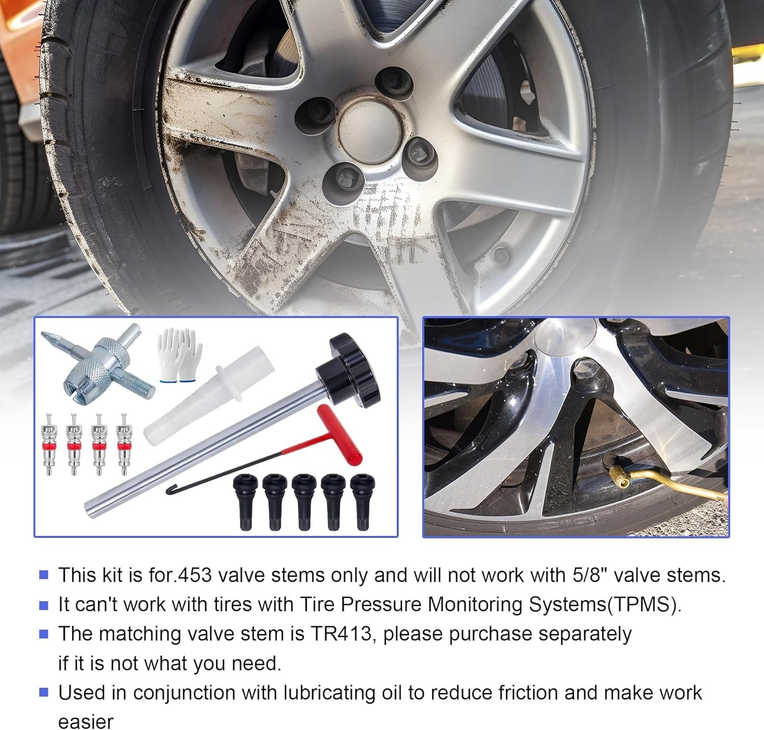 Quick Change Tire Valve Tool Kit,Tire Valve Stem Core Quickly Replacement Too…