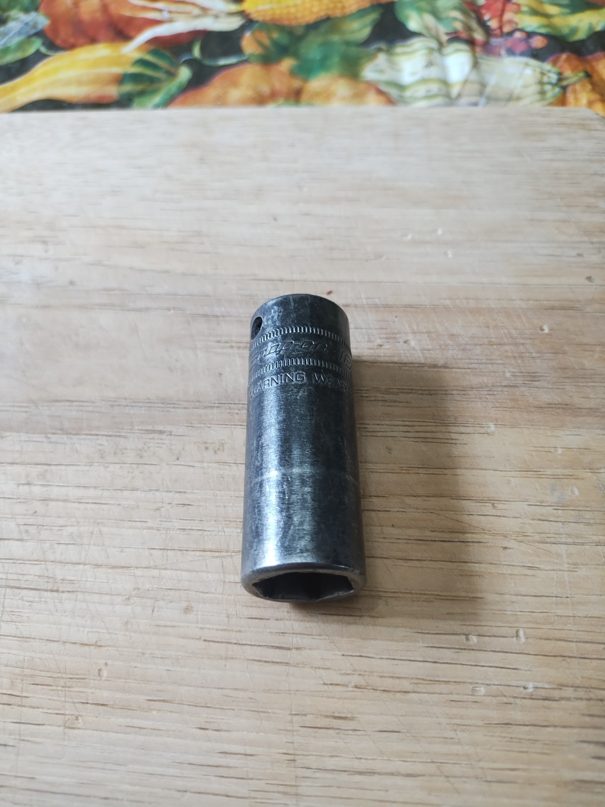 Snap On 16mm Deep, Flank Drive 6 Point, 3/8″ Drive Impact Socket. Part # SIMFM16