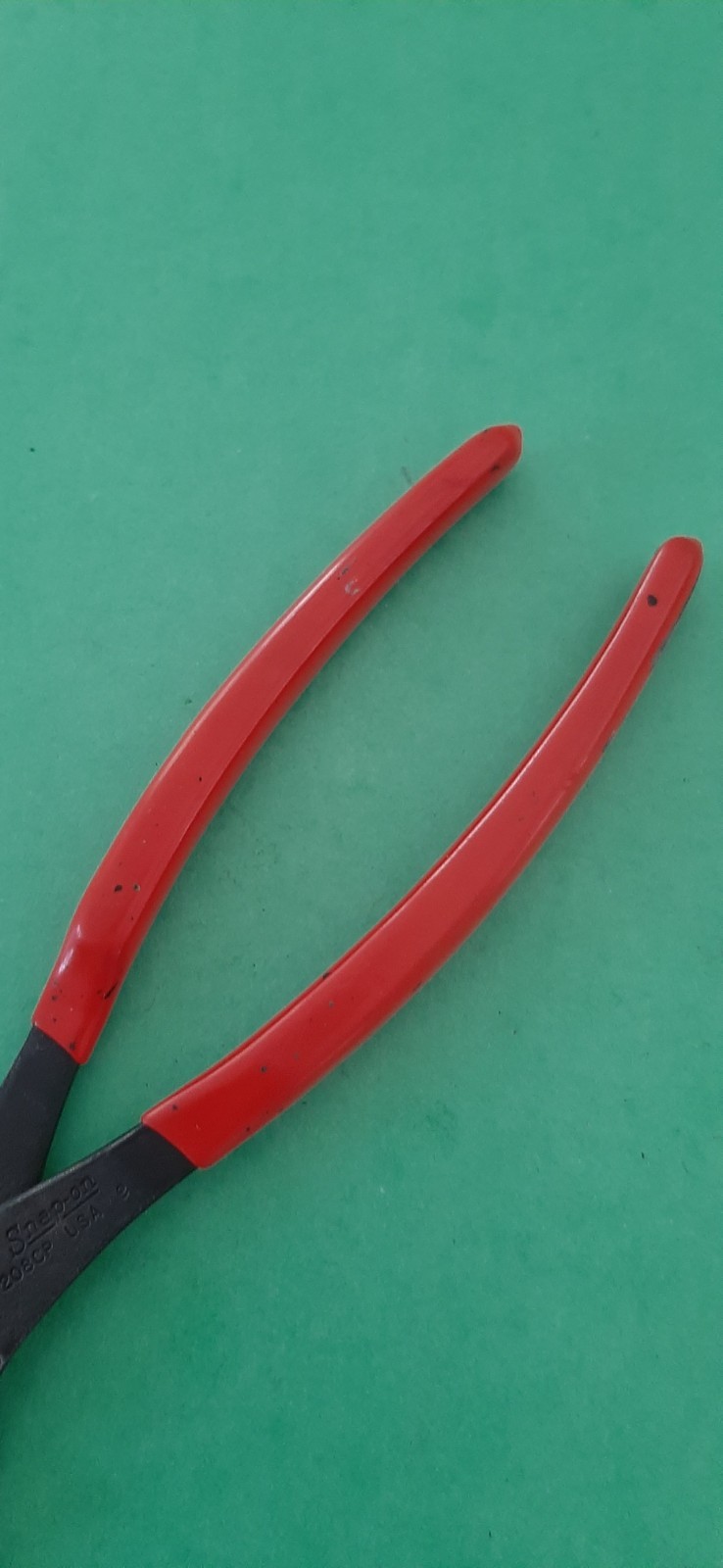 Snap-on Tools 208CP 8″ Angle Nose Battery Terminal Pliers USA Red Handle 629