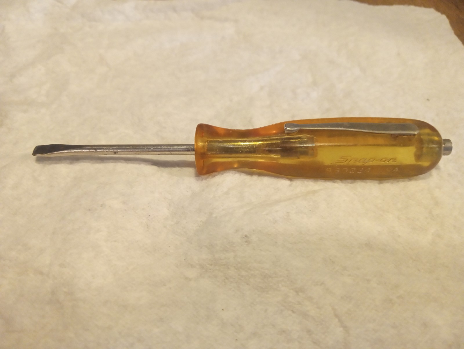 Snap-on SSD224 Flat Blade Screwdiver, With Pocket Clip, Hard to Find, Rare