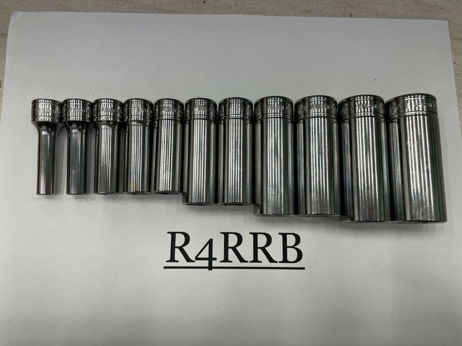 Snap-on Tools USA NEW 11pc 3/8″ Drive SAE 6 Point Deep Chrome Socket Set 211SFSY
