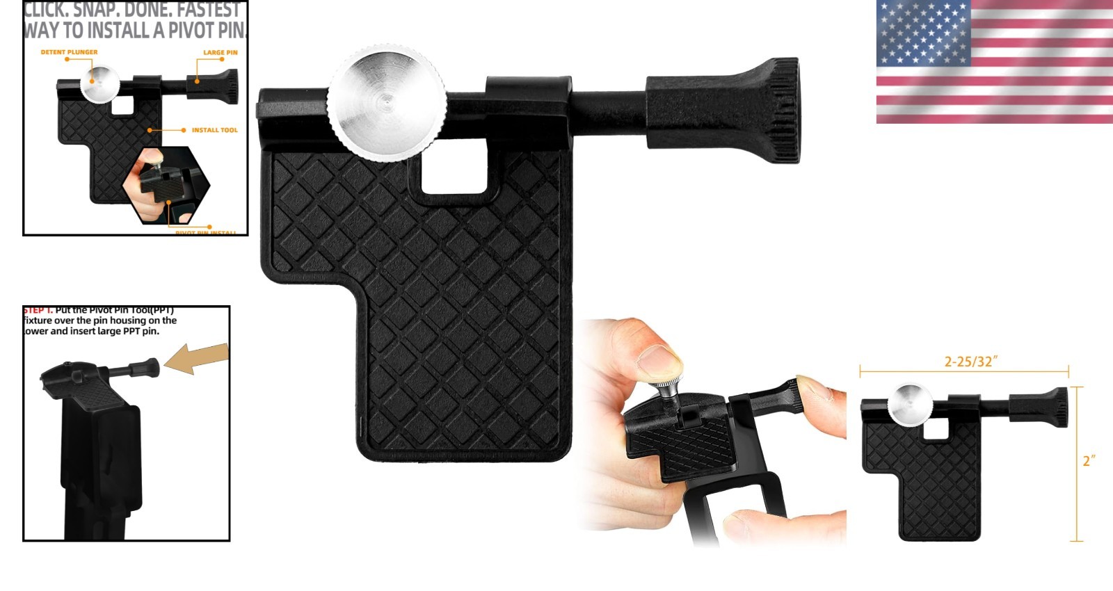 Effortless Pivot Pin Installation Tool – 2-25/32» Metal, Sturdy & Reliable