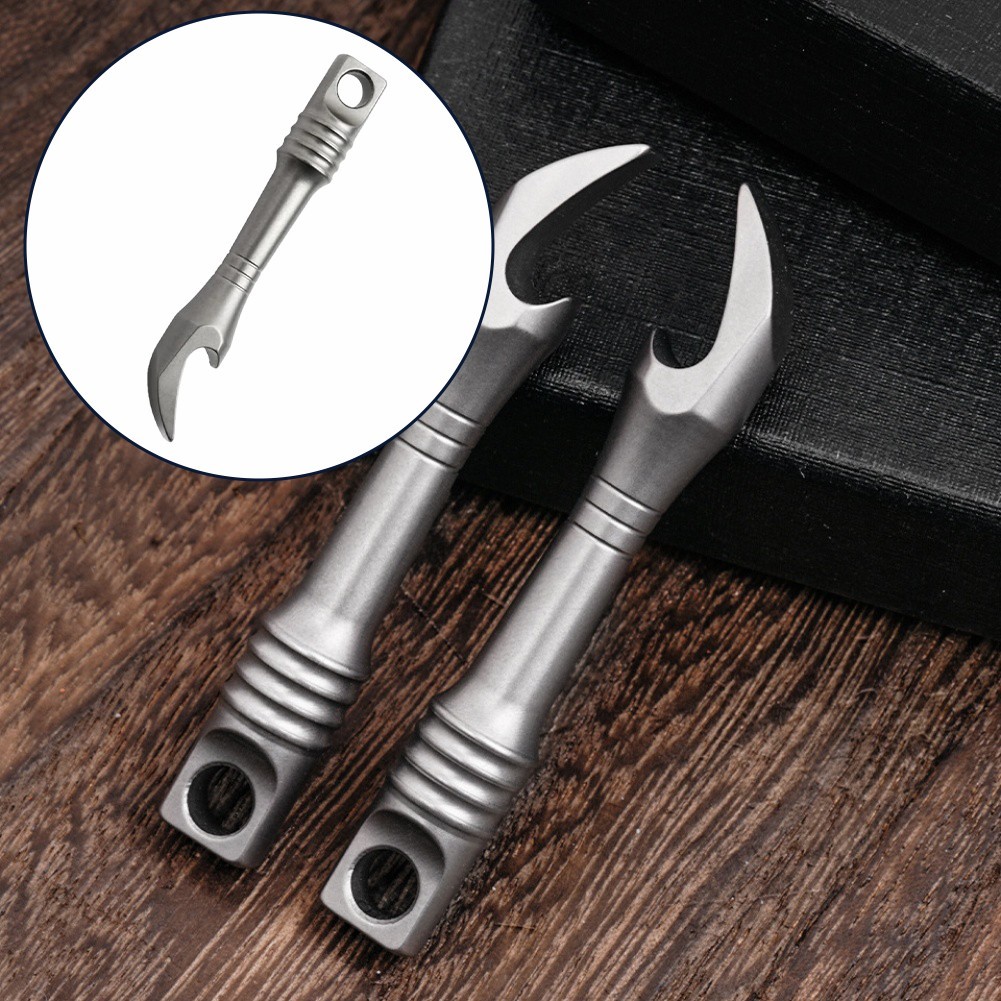 Compact Titanium For Crowbar Keychain Tool: for versatile EDC Bottle Opener&Pry