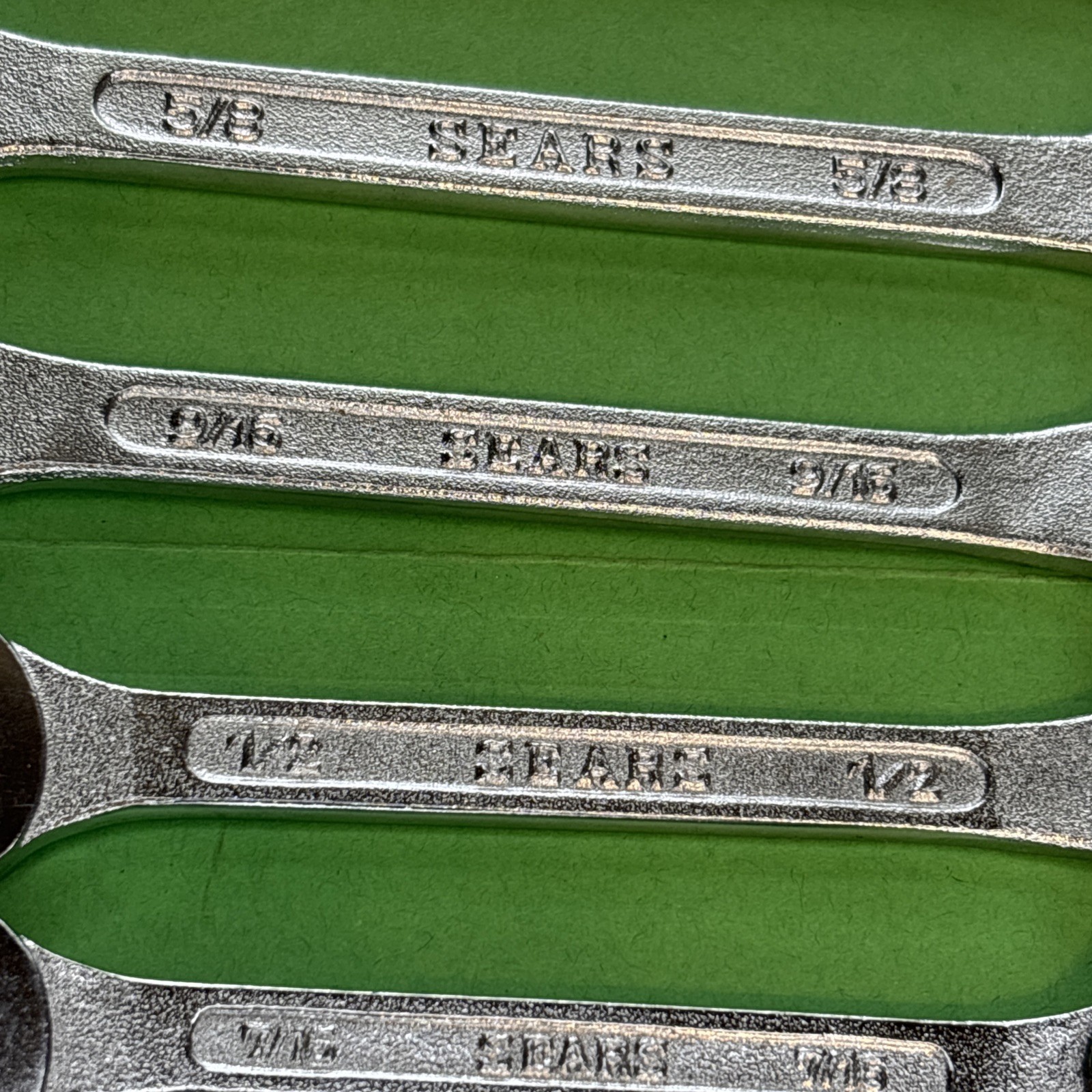 Vintage Sears 6pc SAE Wrench Set 4390 Made in Japan 3/8″-11/16″ 12 Point