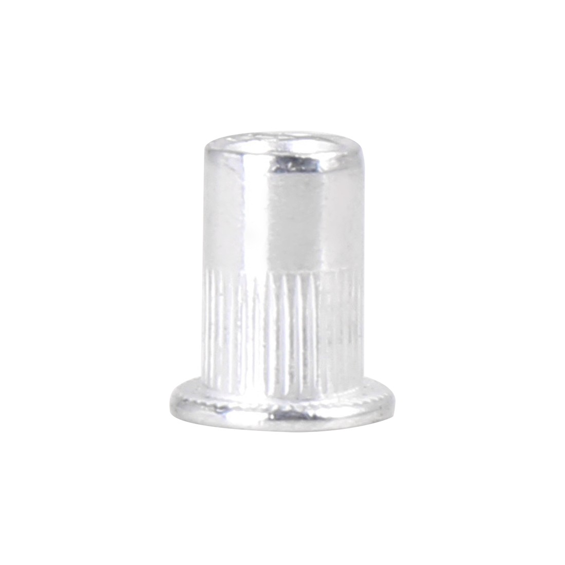 110 Pcs M6 Silver Tone Aluminum Alloy Car Flat Head Rivet Nut Threaded Insert