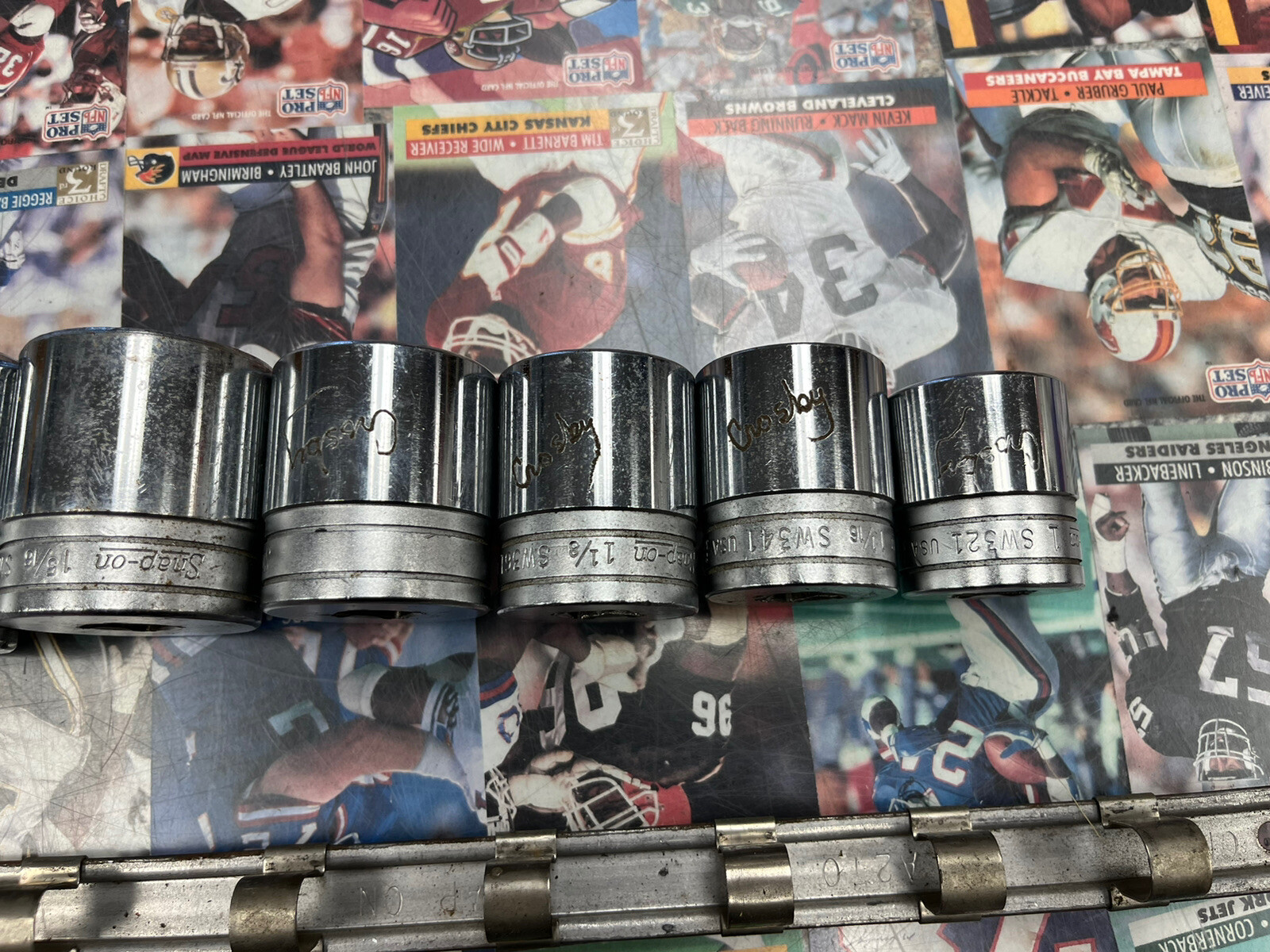 Snap-On SW 12 Point 1/2” Drive Shallow Socket Set 1”-1 1/2” Used See Photos