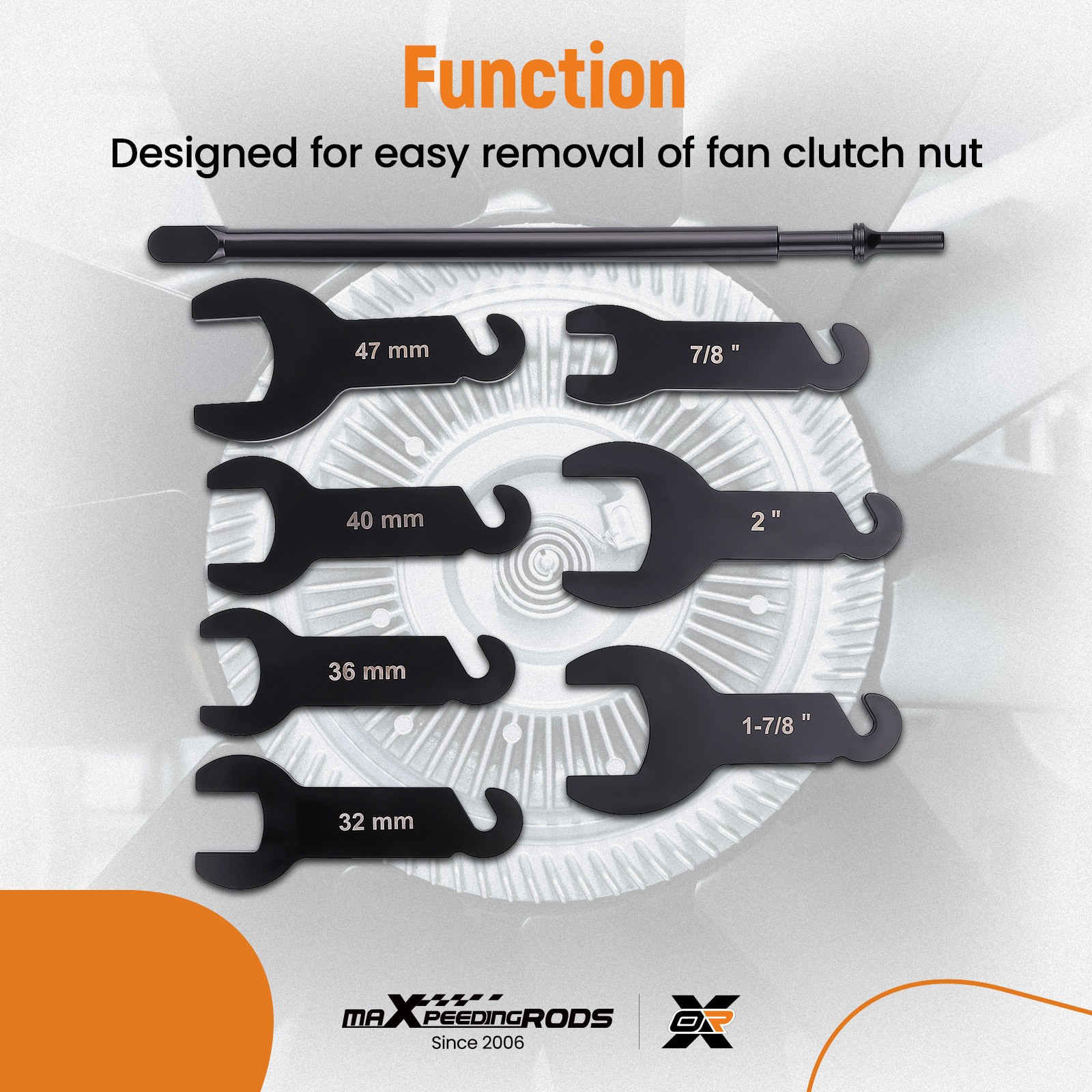 43300 Pneumatic Fan Clutch Wrench Removal Tool Kit for Ford/GM/Chrysler/Jeep Set