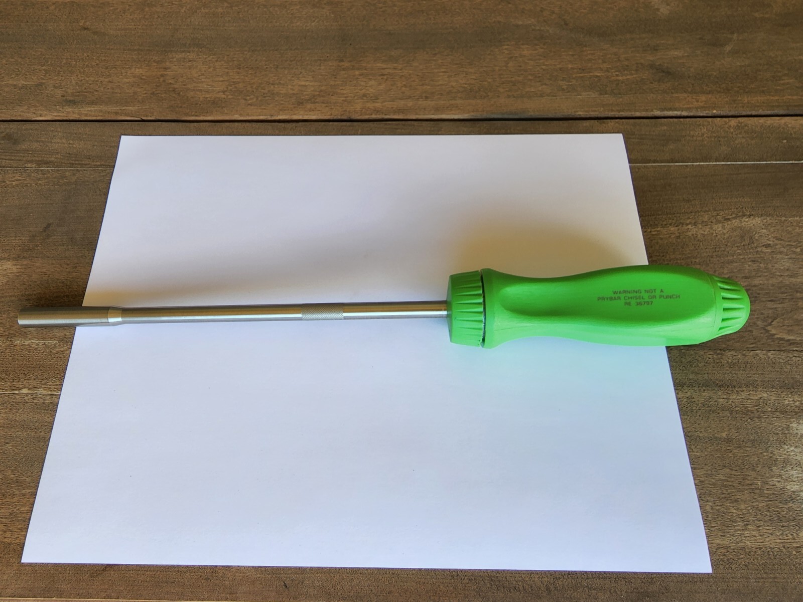 Snap-on Tools USA NEW GREEN Hard Grip 8″ Shaft Ratcheting Screwdriver SSDMR8AG