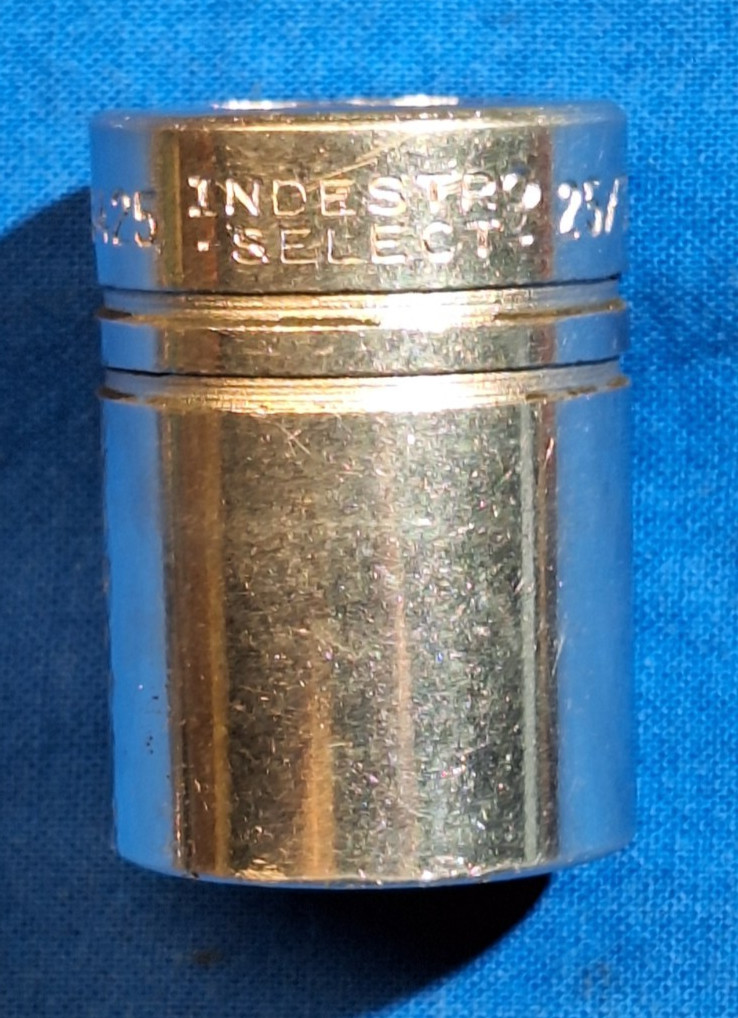 Indestro Select 6425 1/2″ drive 25/32″ shallow 12 point socket USA Made