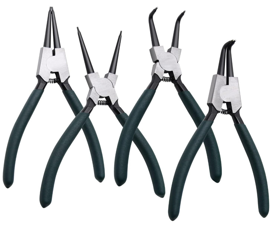 Snap Ring Pliers Set, 4pcs 7″ Internal/External Circlip Pliers Kit
