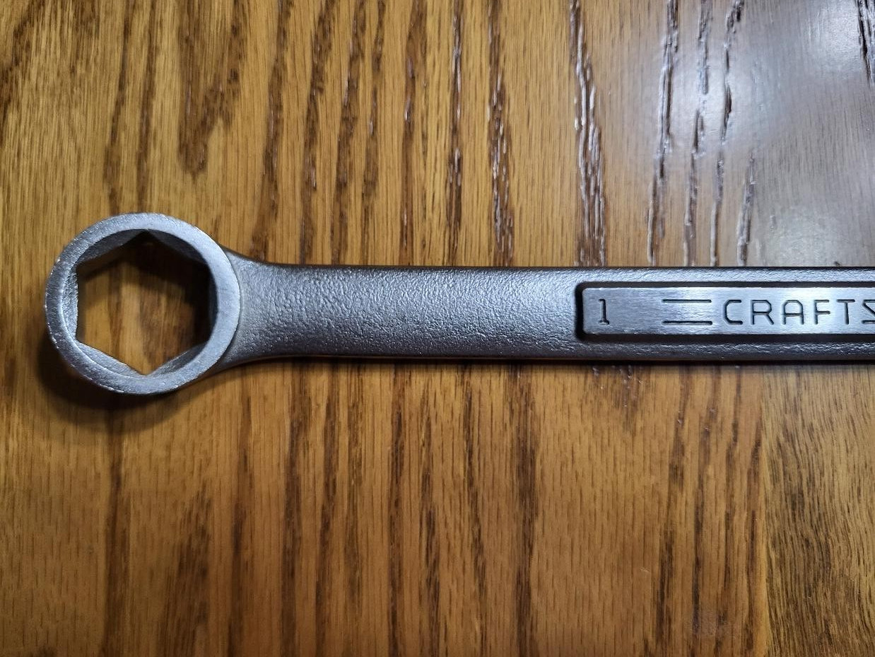 Sears Craftsman Tools USA NOS Very Rare SAE 1 Inch 6pt Combination Wrench 44393