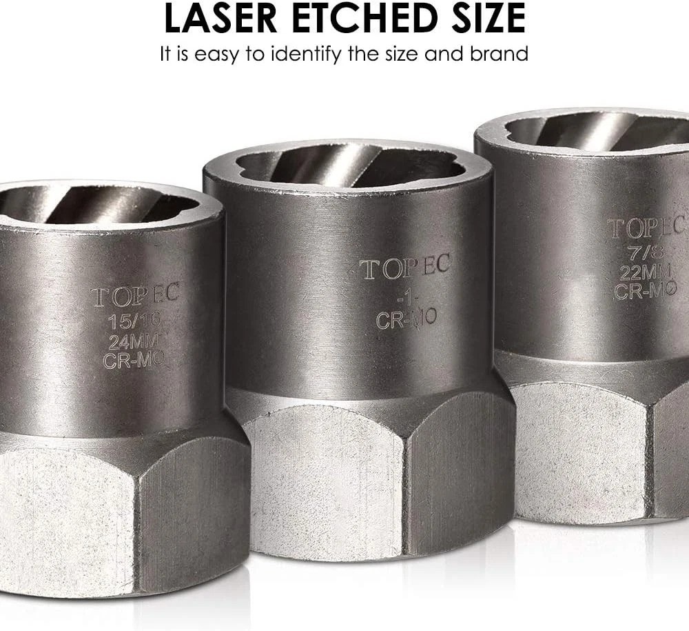 5-Piece Heavy Duty Bolt Remover Set – 1/2″ Drive Impact Tool for Stripped Bolts