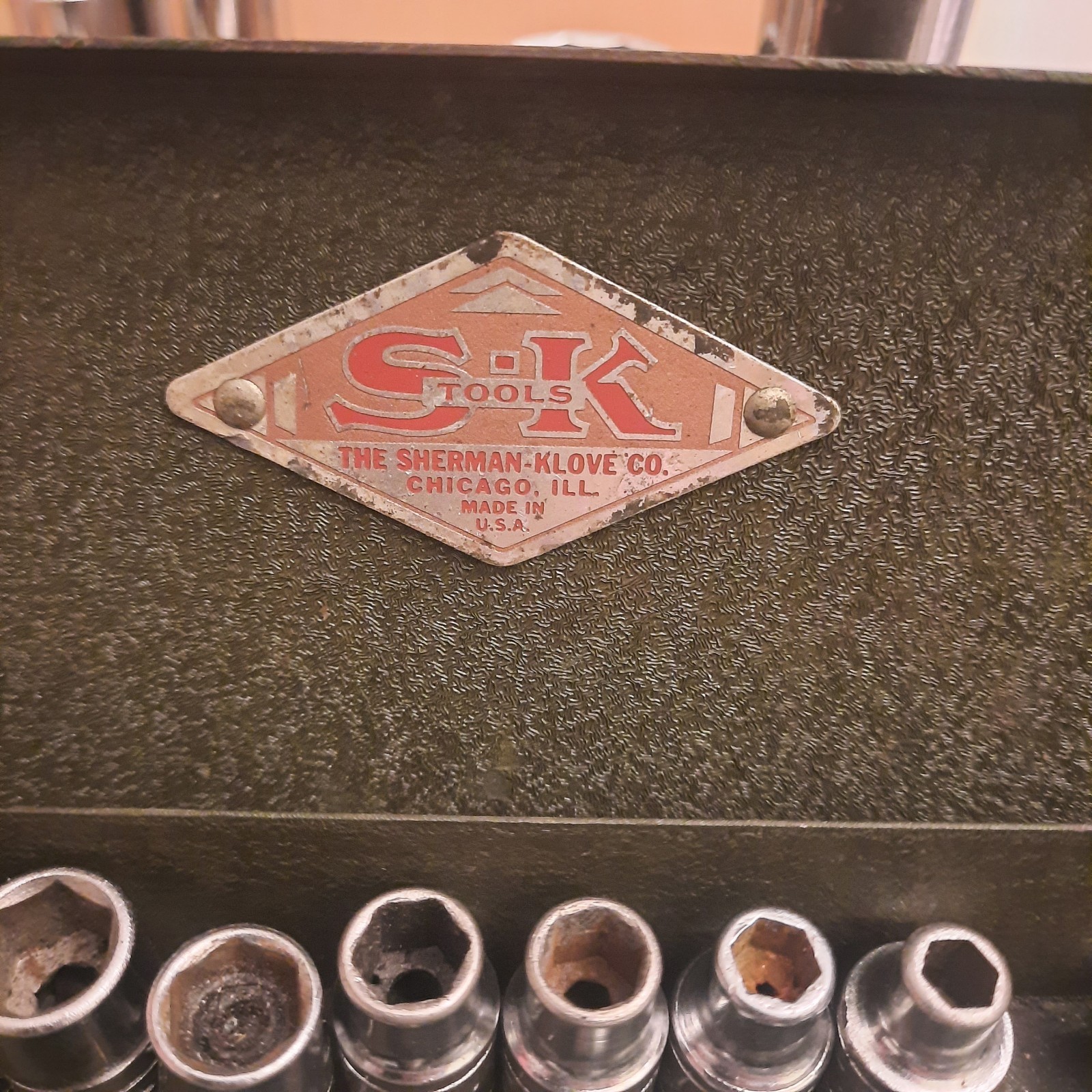 Vtg S-K/S-K Wayne 1/4″ Drive 20 pc Deep/Shallow SAE Socket Set And More! USA.