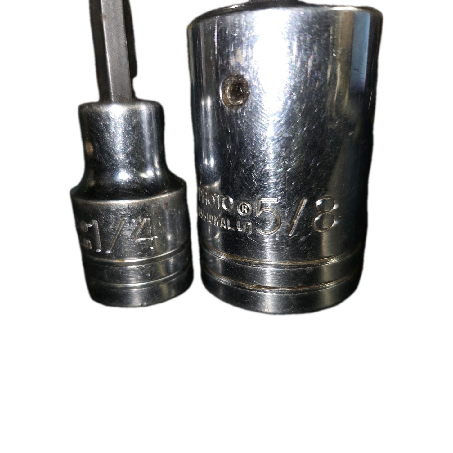 Proto Professional 5/8″& 1/4″ Hex Bit Driver Socket 1/2″ Drive 5441 Made in USA