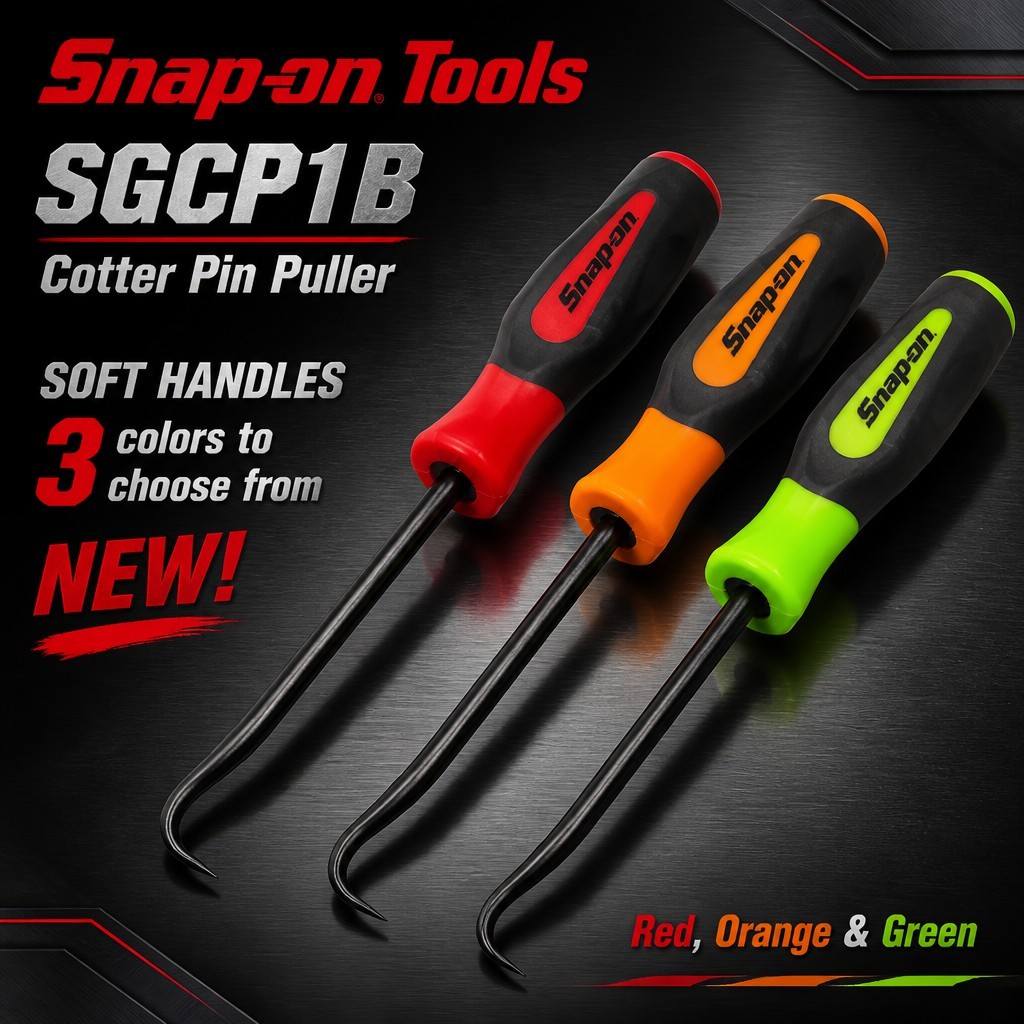 Snap on Tools Cotter Pin Puller SGCP1B SOFT HANDLES 3 colors to choose from NEW!