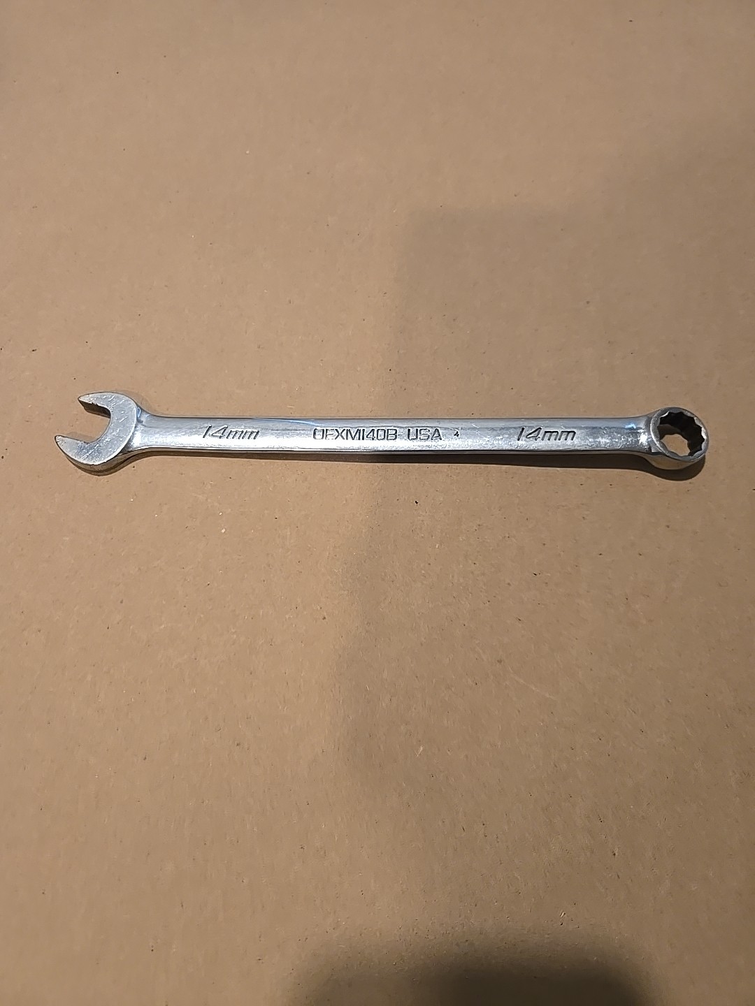 Snap On 14MM 12PT Metric Chrome Combination Wrench USA OEXM140B