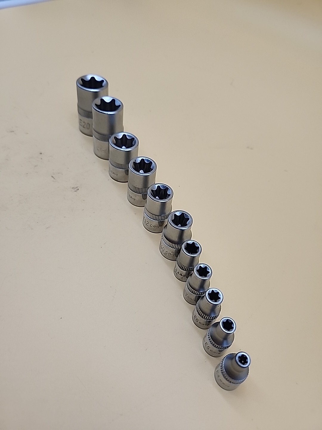 11 pc Cornwell Torx Star Bit Female E Socket Set E4-5-6-7-8 E20-18-16-14-12-10