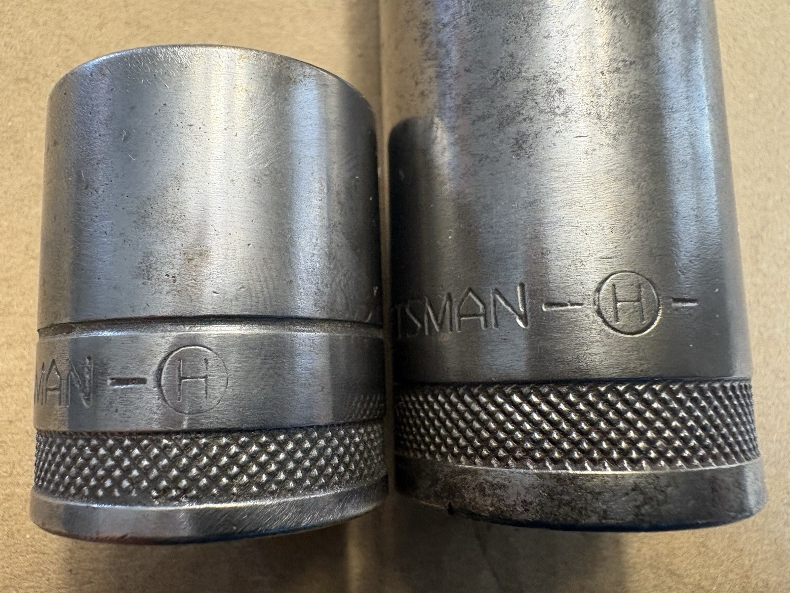 Vintage Tools Craftsman Circle H 1/2″ Drive 12 Point Deep Socket 15/16″ & 1”