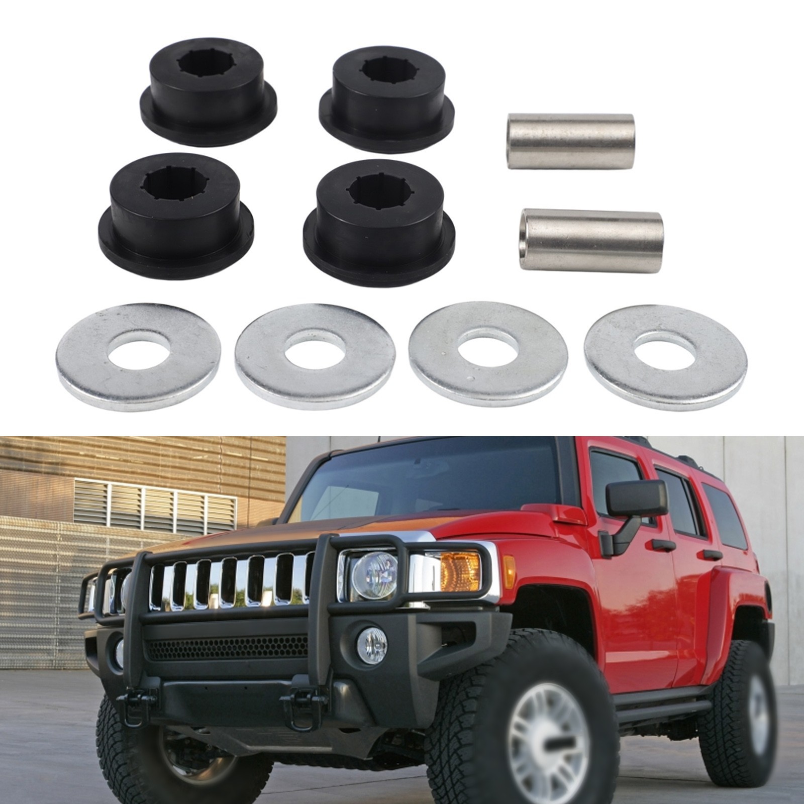 Front Differential Side Mount Bushings Kit for Hummer For H3 Year 2006 to 2010