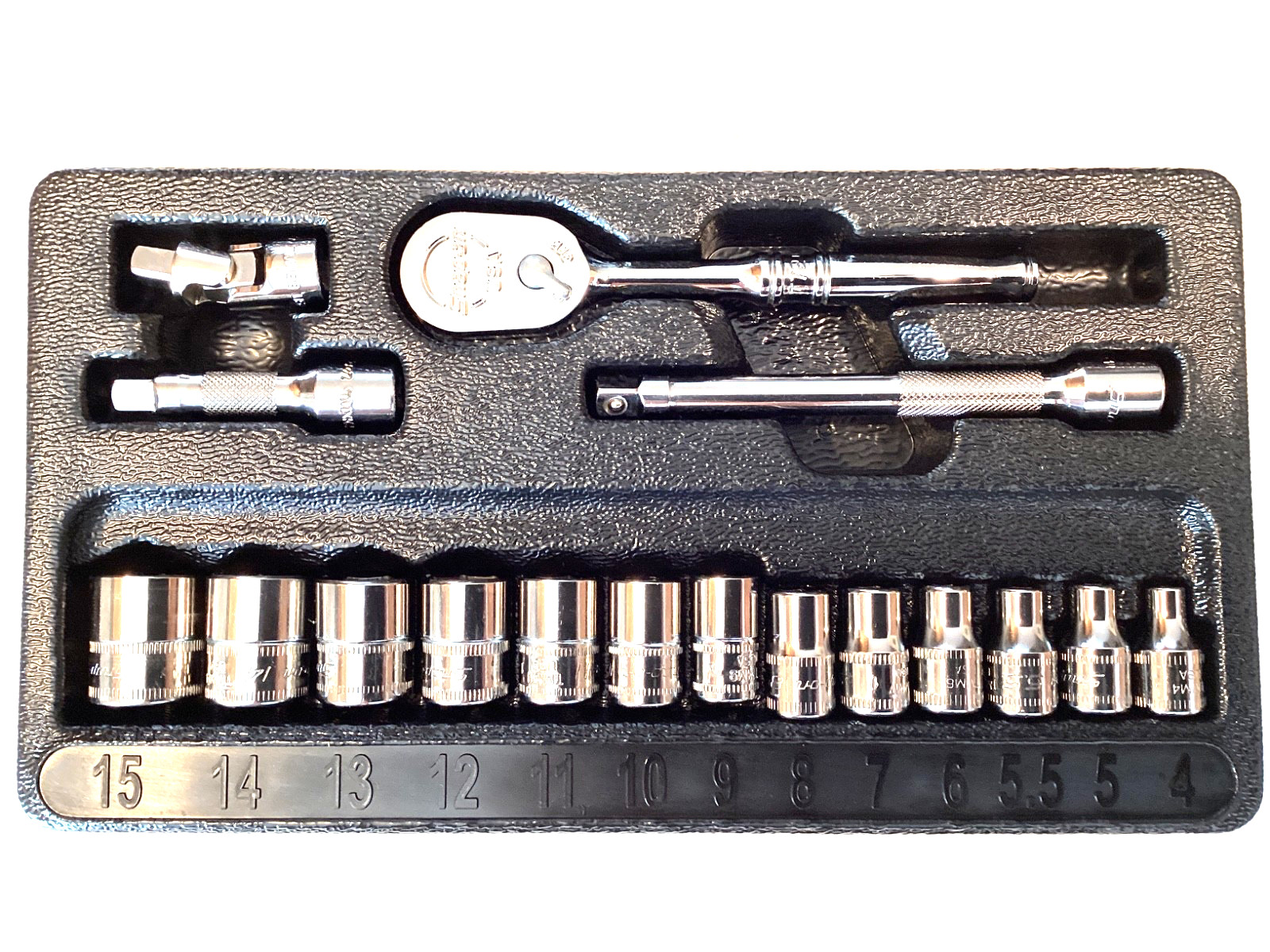 Snap On USA 117TMM 17 Piece 1/4″ Drive 6 Point Metric Starter Set With Tray MINT