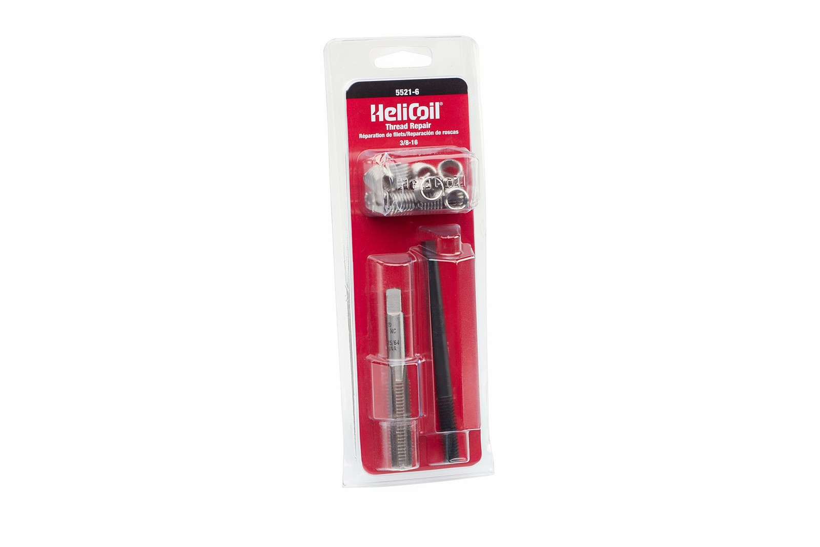 3/8-16 Inch Coarse Thread Repair Kit Heli-Coil 5521-6 for Damaged Threads