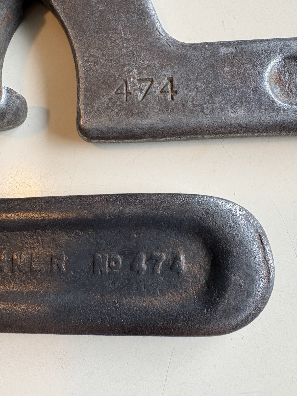 Lot of 2 JH Williams & Armstrong Adjustable Hook Spanner Wrench 474 2″ – 4-3/4″
