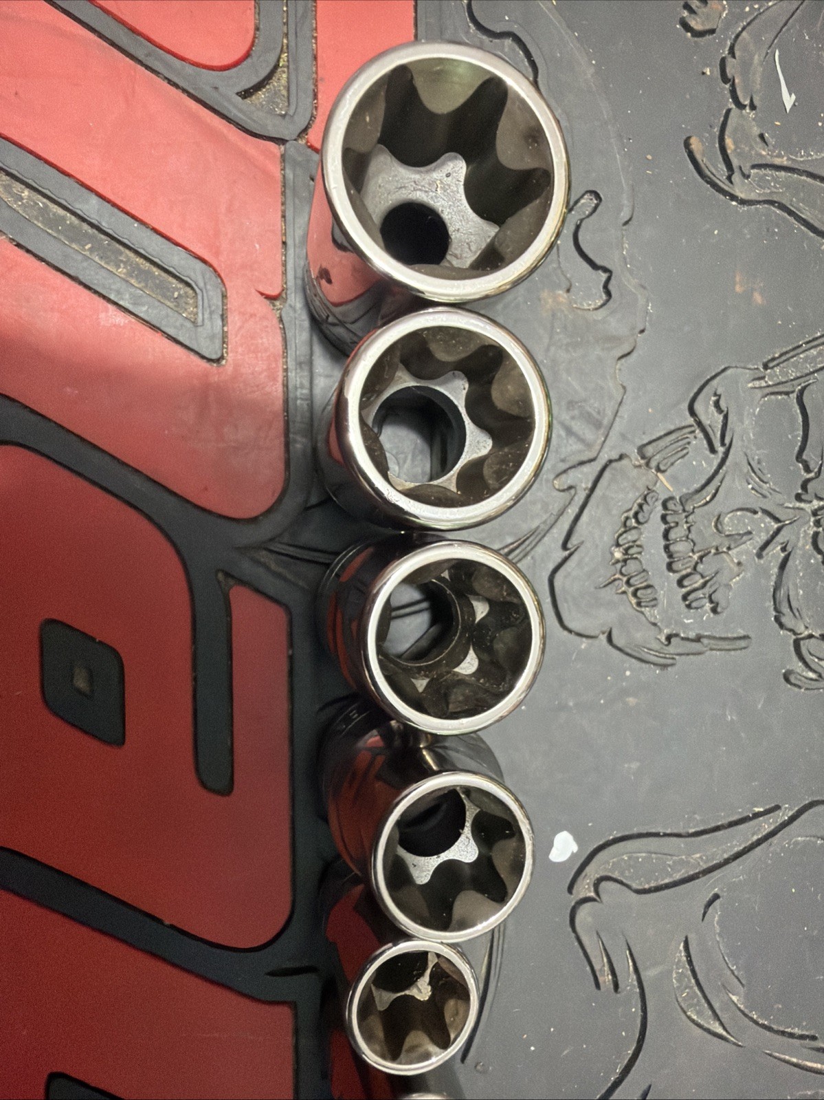 Snap-On 10pc Large Drive inverted TORX Shallow Socket Set E6- E24 1/4 3/8 1/2dr