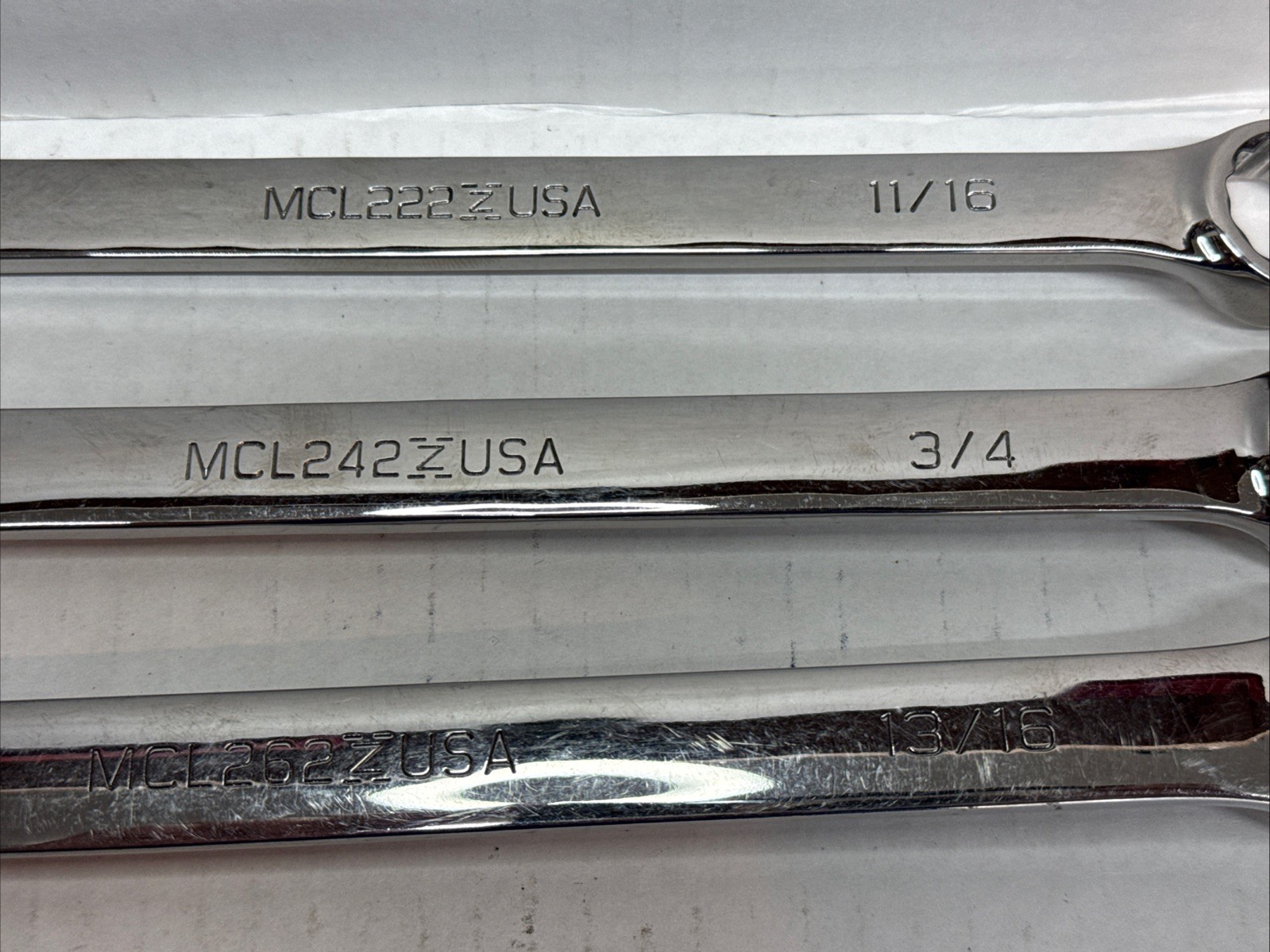 Matco 6pc SAE Combination Wrench Set MCL122 MCL142 MCL182 MCL222 MCL242 MCL262