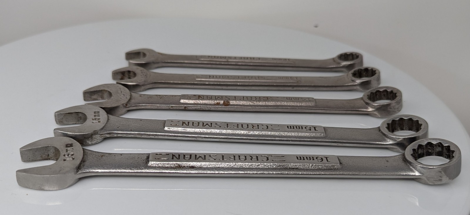 5 Vtg Craftsman Metric Offset Combination Wrench Set 12-16mm 42916-9, 42924